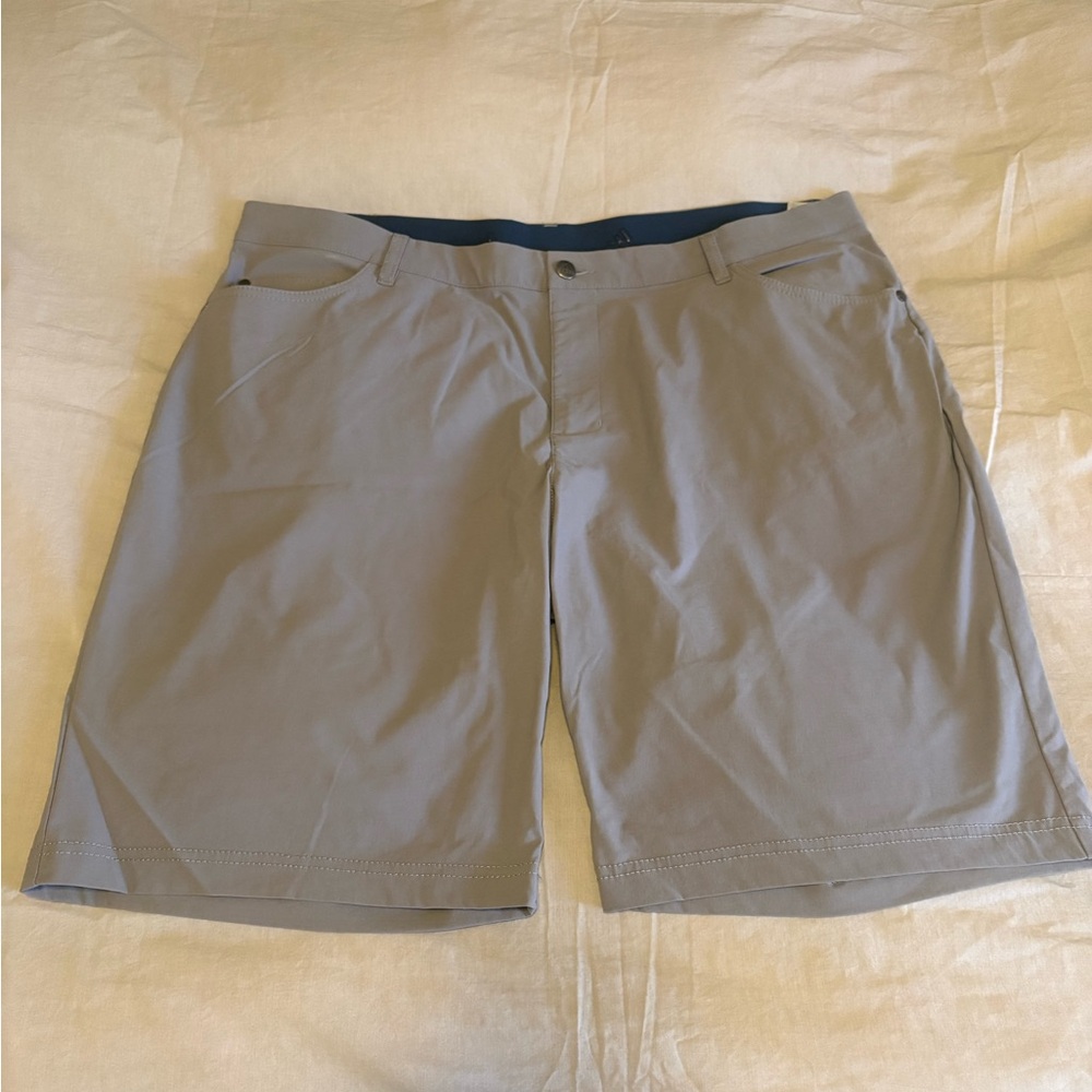 adidas Men's Grey Flat Front Shorts